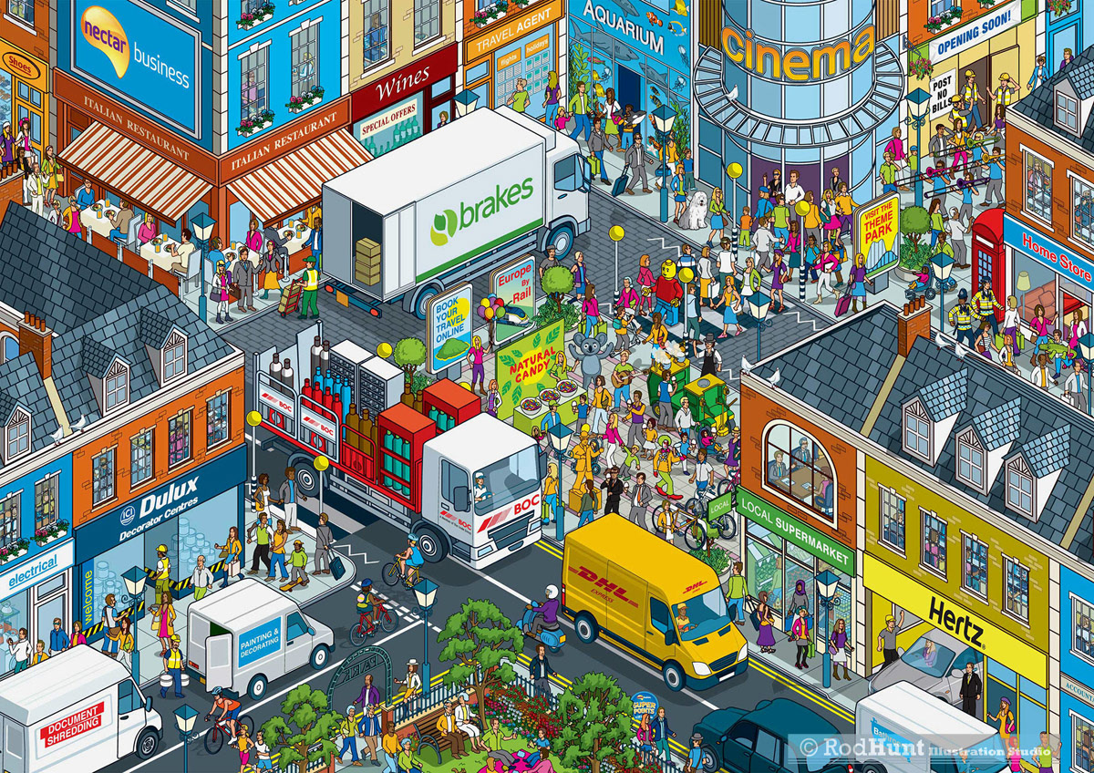 Isometric Cityscape Illustration for a Business marketing Competition