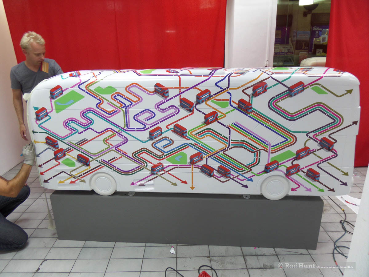 TFL Bus Sculpture commission in production