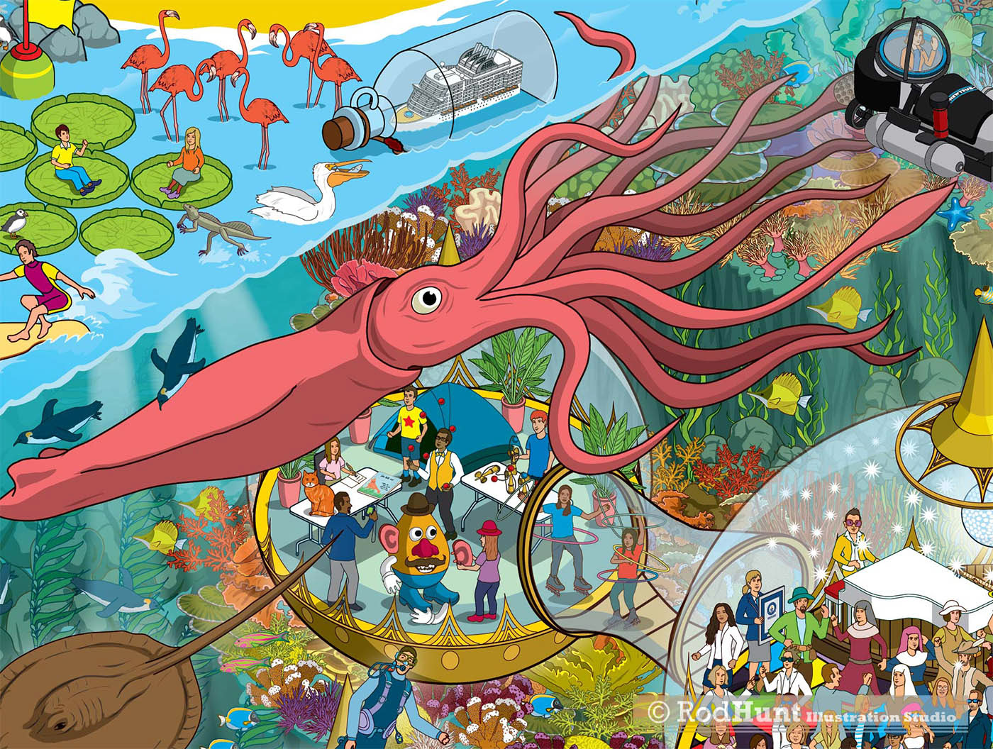 Giant Squid illustration - Guinness World Records 2024