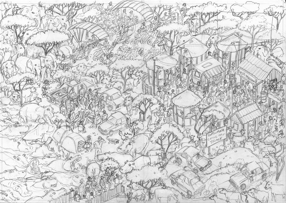 Original sketches for a book
