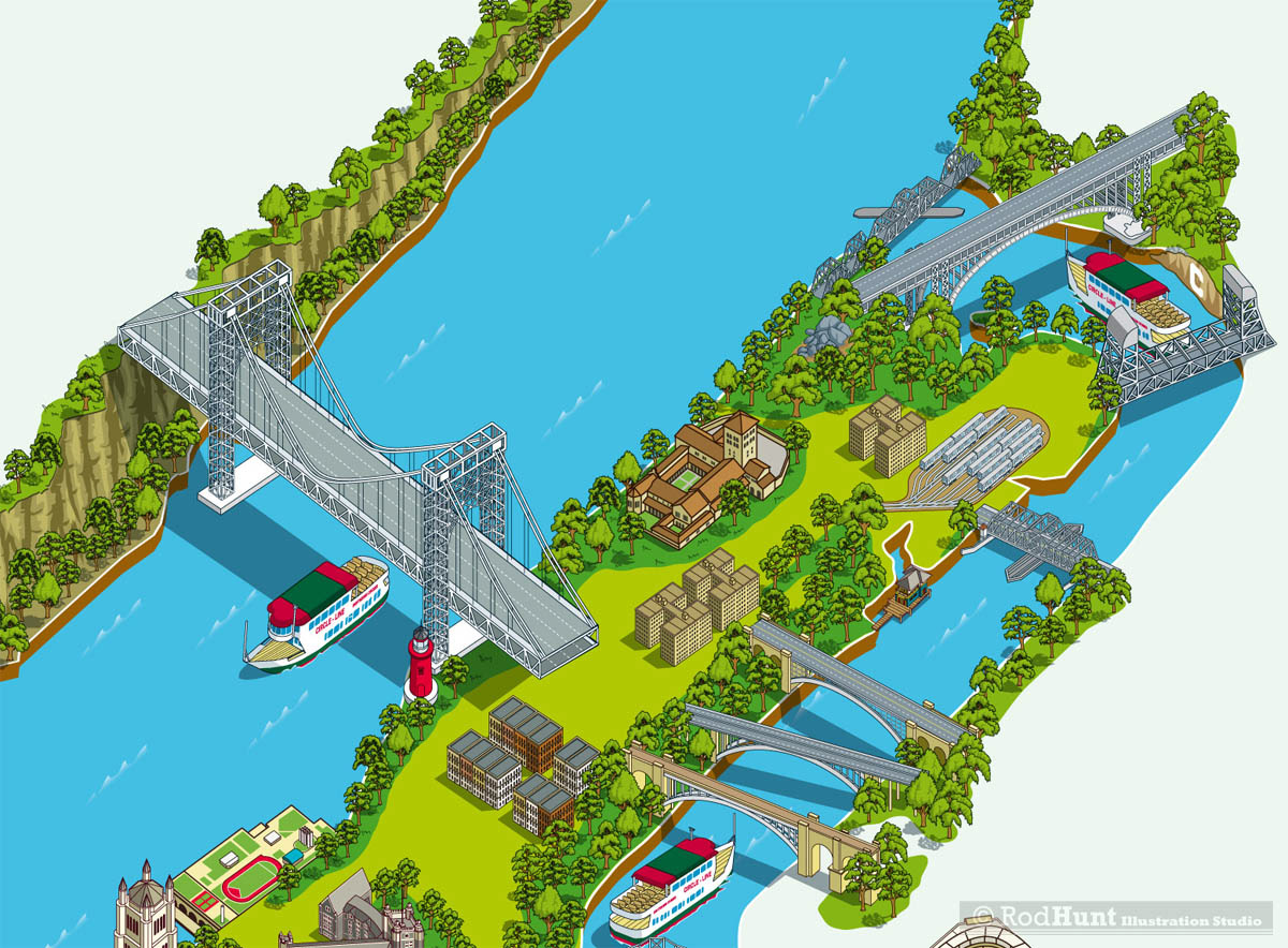 NYC City Maps Design by illustrated map maker Rod Hunt
