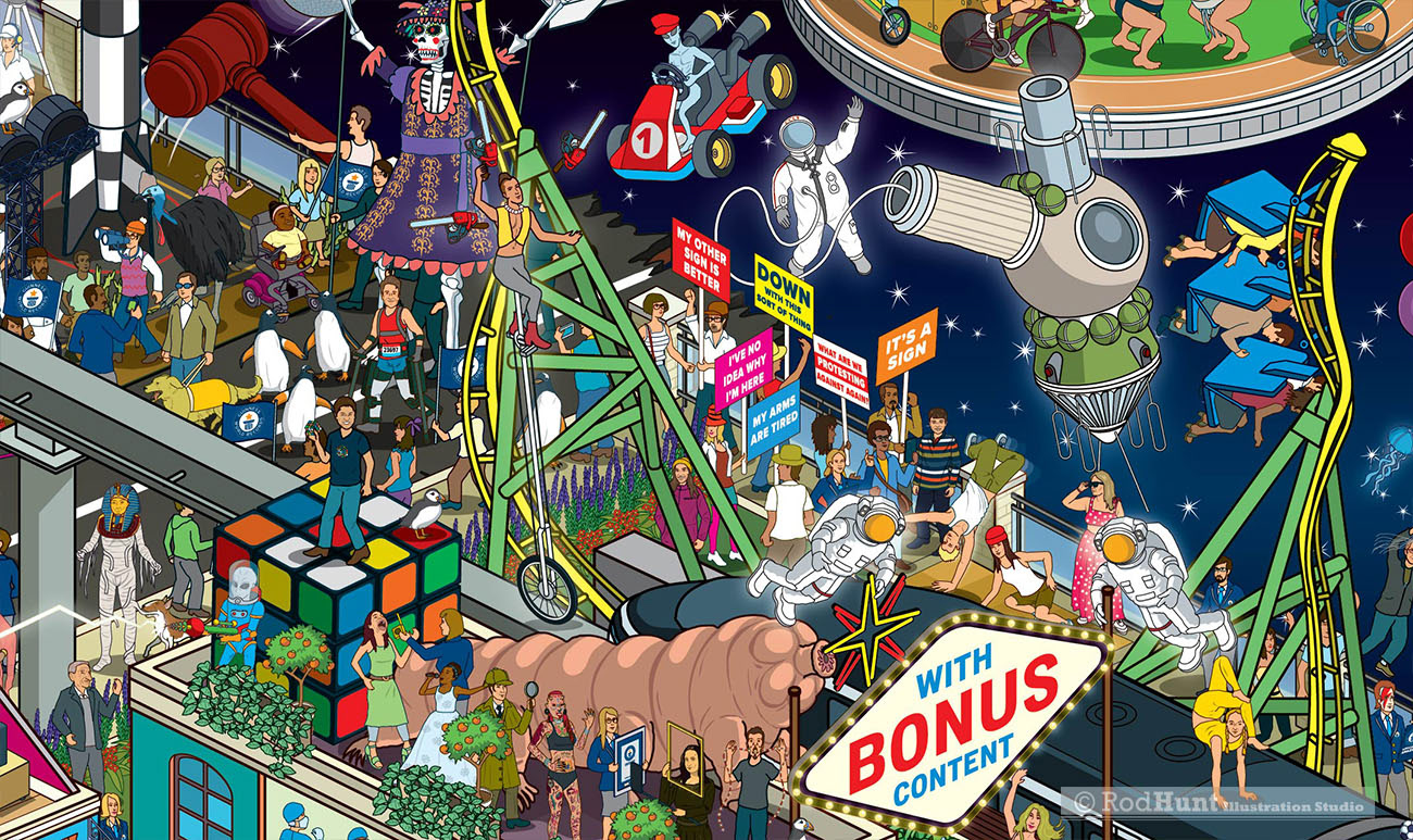 Detailed Where's style search and find illustration