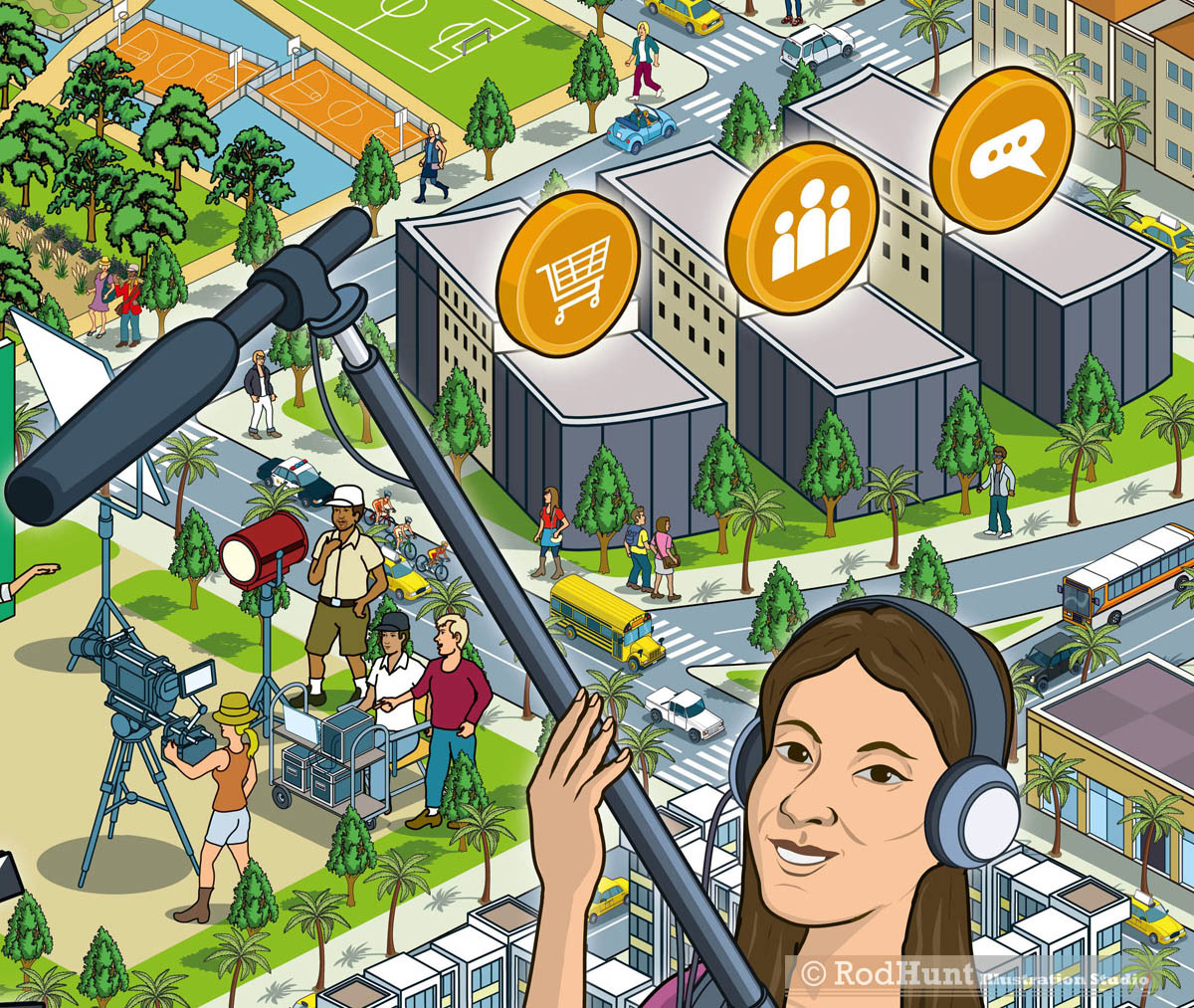 Map Artists - Students illustrated for University marketing and promotion