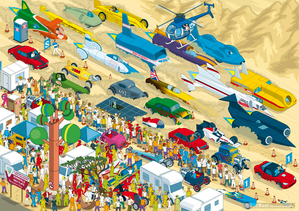 Bonneville Salt Flats illustration