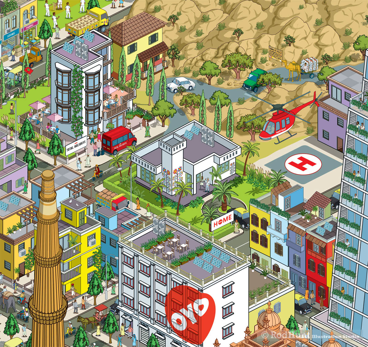 Marketing Campaign Illustration for OYO Rooms