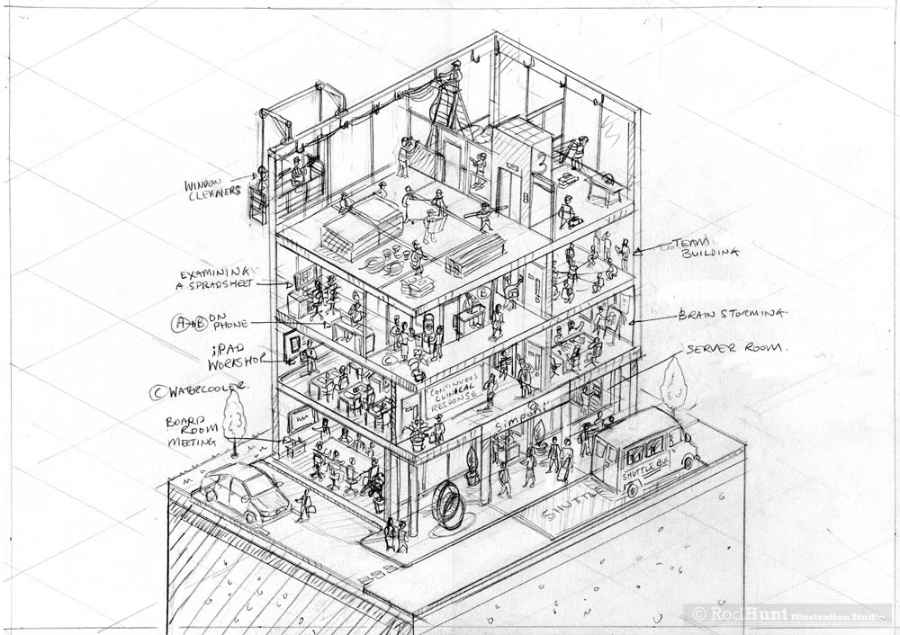 Pencil Concept drawing for an illustration commission
