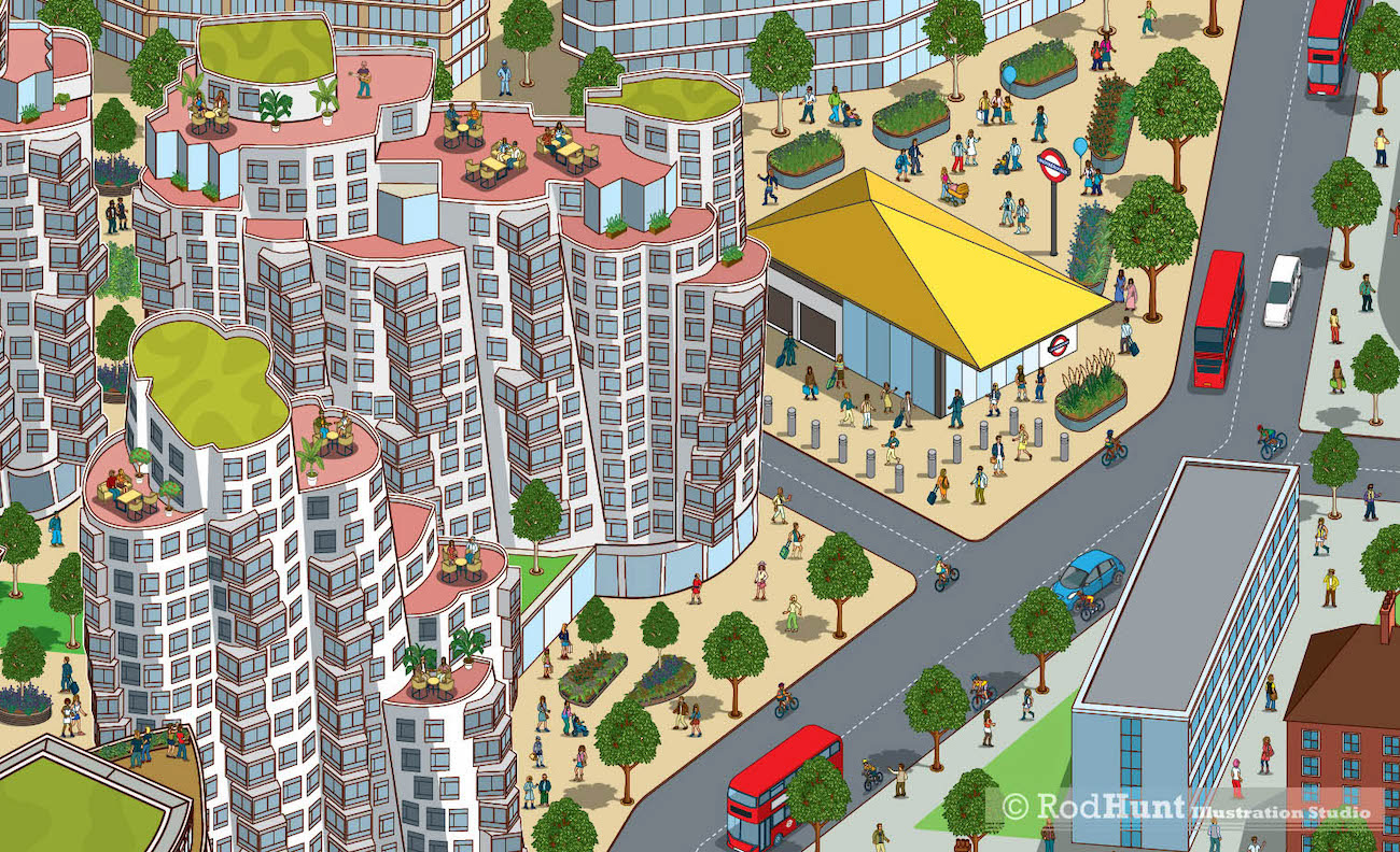 Battersea Power Station Development Map Design