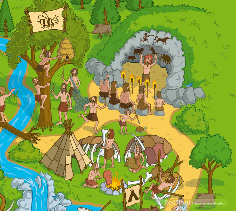 Fun history illustrations by Children's Book illustrator Rod Hunt