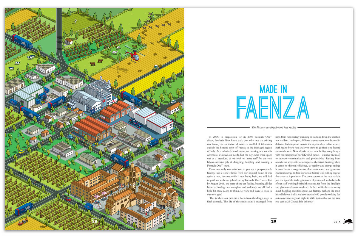 Map Illustration - Red Bull Racing / Toro Rosso Formula 1 Racing Guide