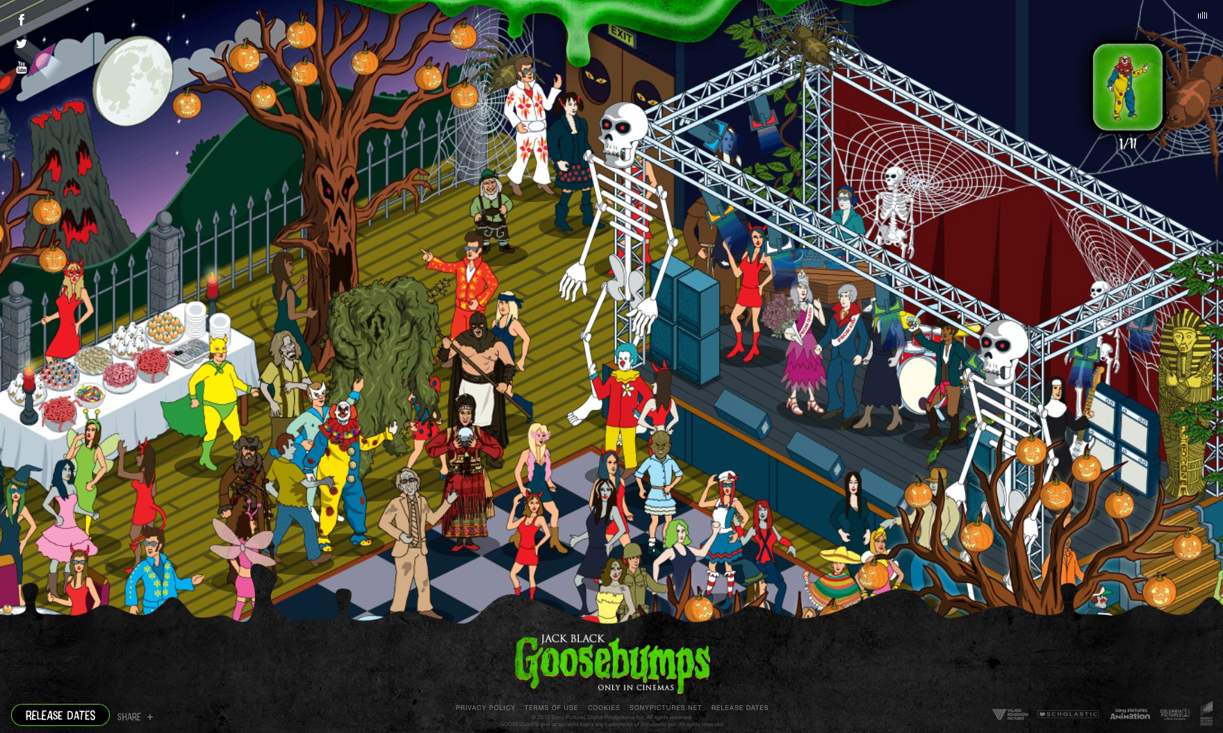 Isometric hidden picture Halloween Game Illustrations curated for the entertainment and movie industry
