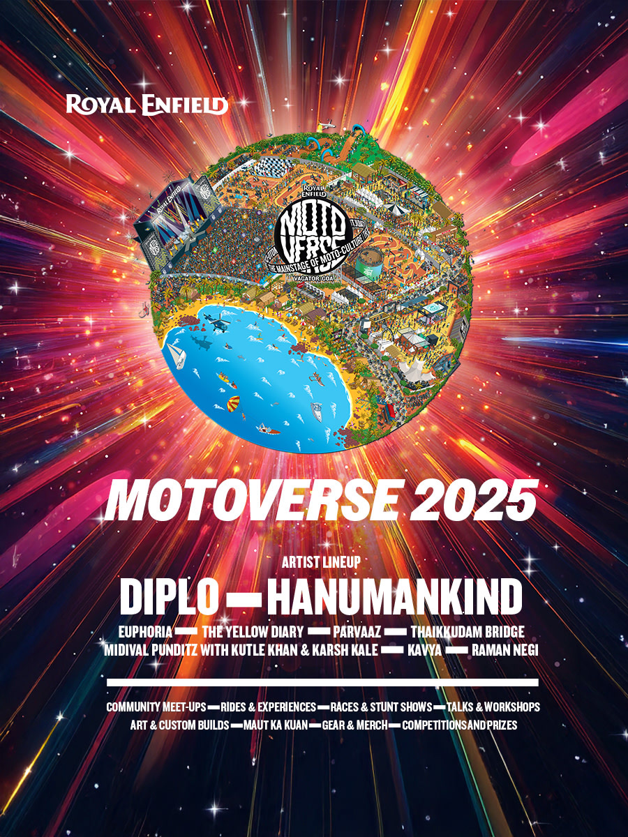Royal Enfield Motoverse Music festival illustration for advertising and marketing campaign - Music Festival, Arts Festival, Open Air, Rock Concert, Electronic Music
