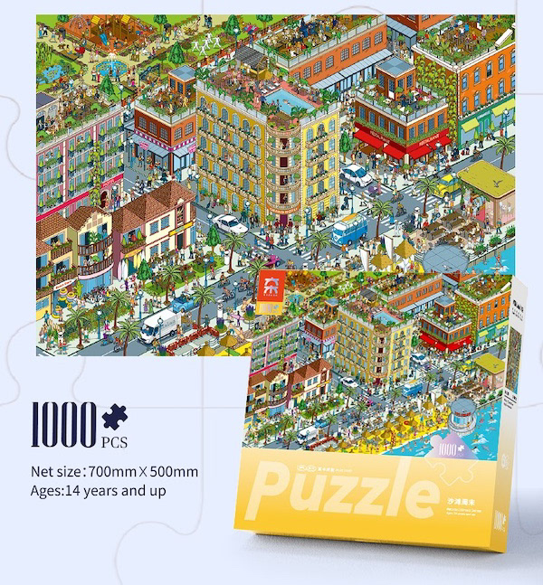 Rod Hunt Vinlaa Jigsaw Puzzle  Beach ResortIllustration