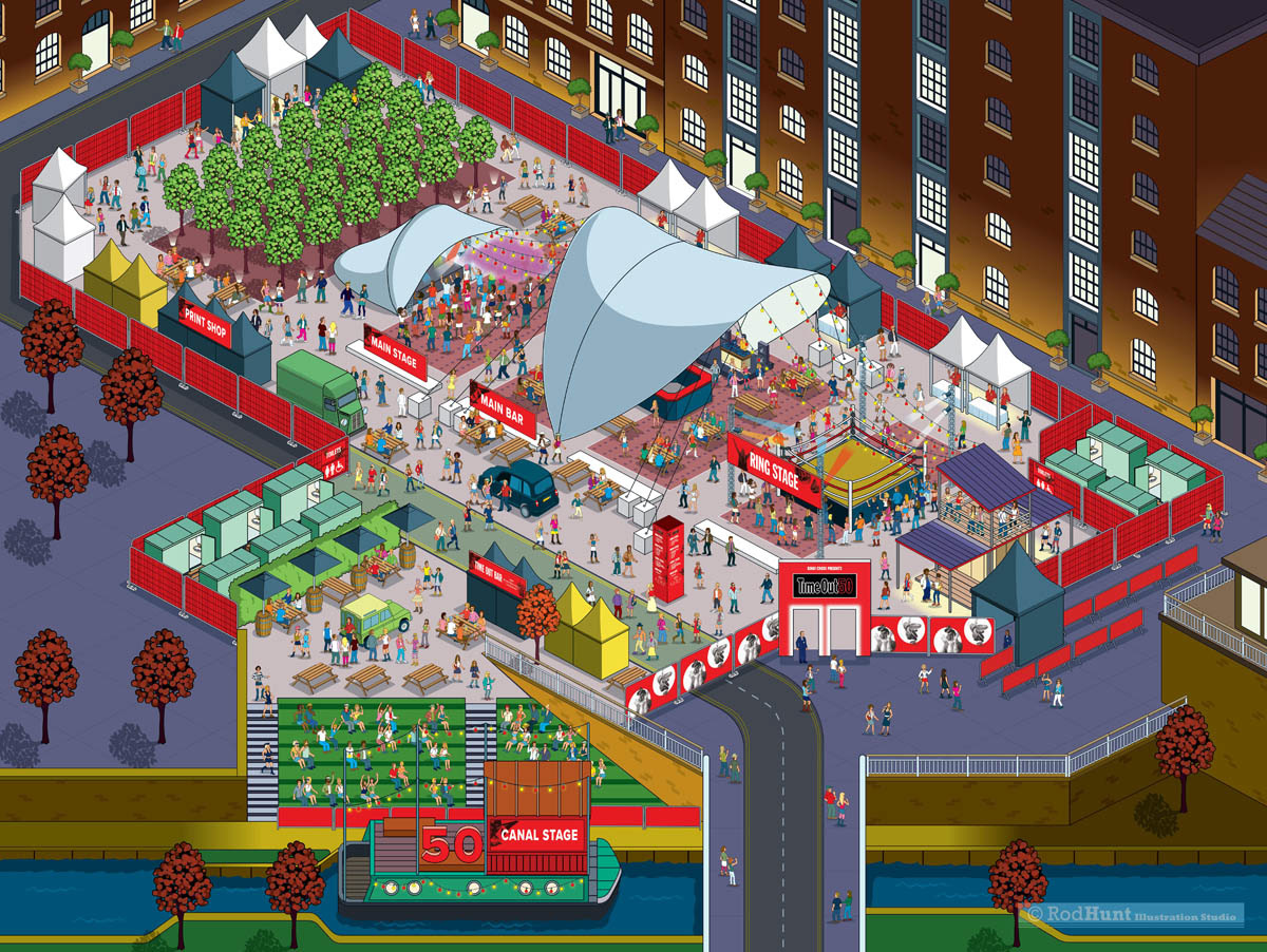 Time Out 50 Event Map Illustration 