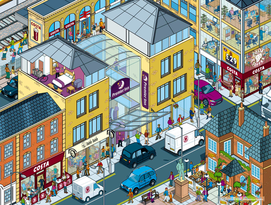 Isometric City Illustration for Business Website