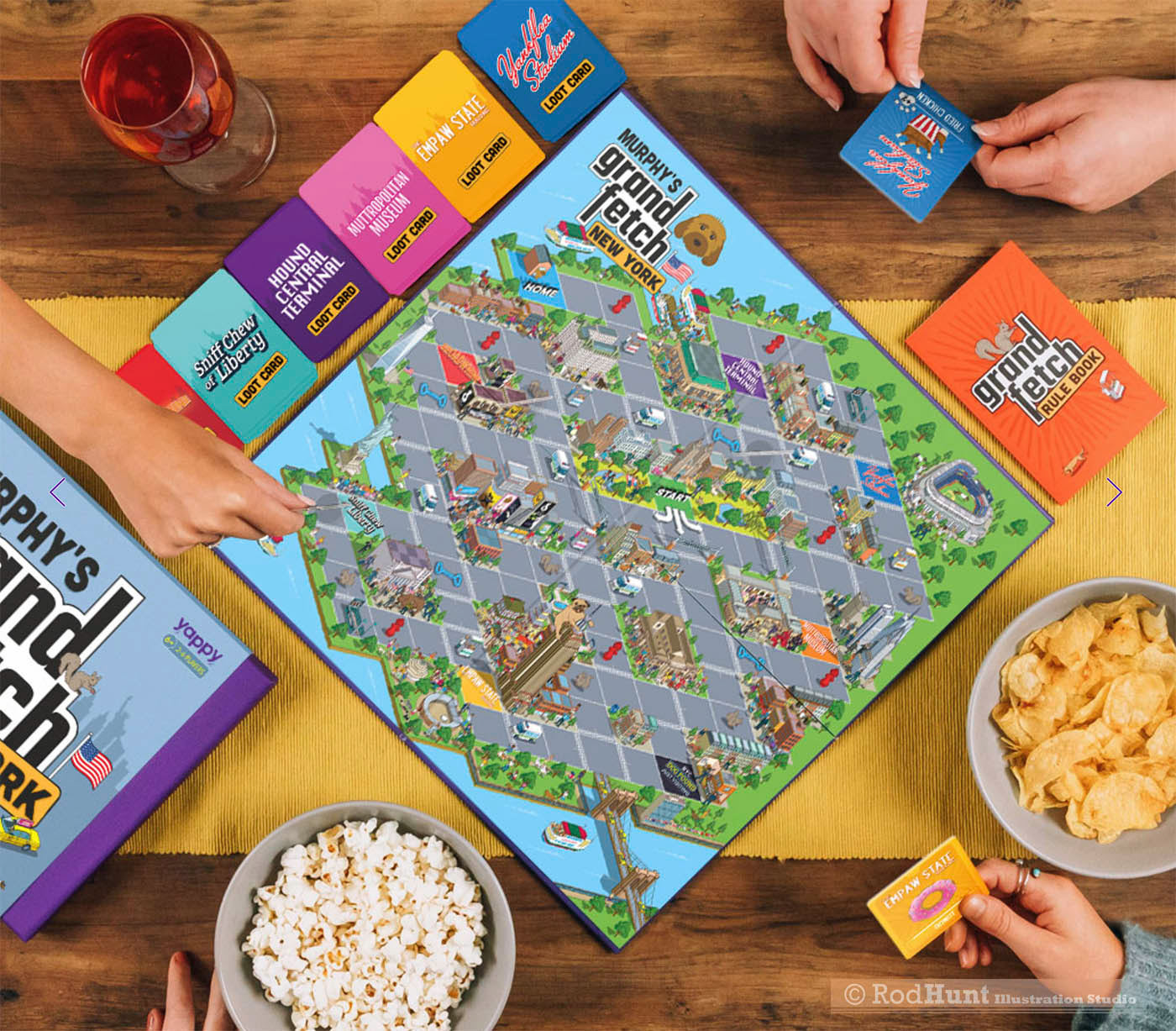 Grand Fetch New York Illustrated personalised board game