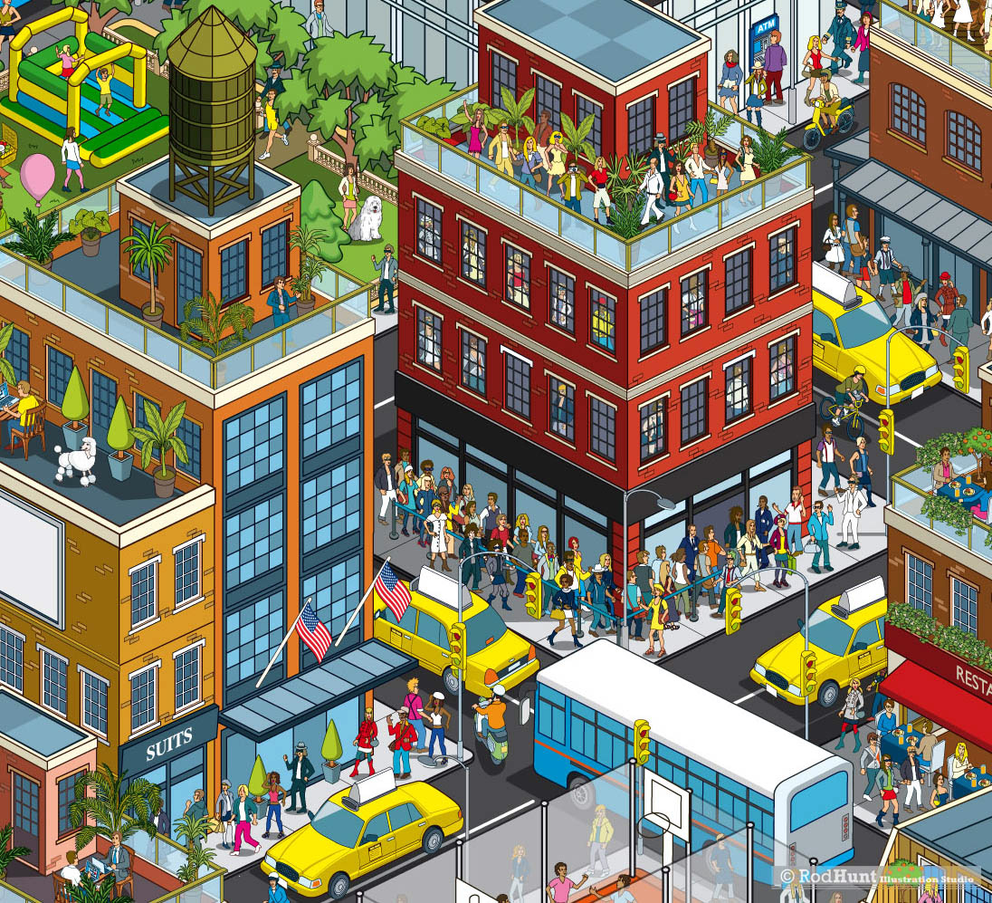 Isometric buildings and architecture