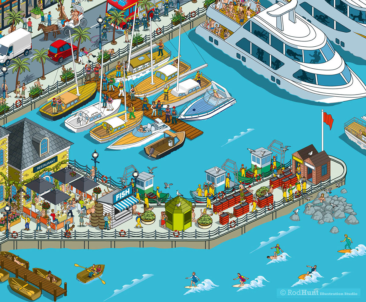 Rod Hunt Detailed Isometric Illustrations & Illustrated Maps - AIDES: # ...