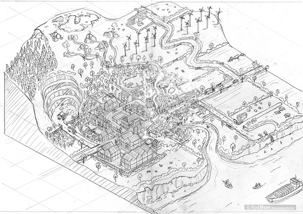 Detailed Isometric Illustration & Illustrated Maps by Rod Hunt ...