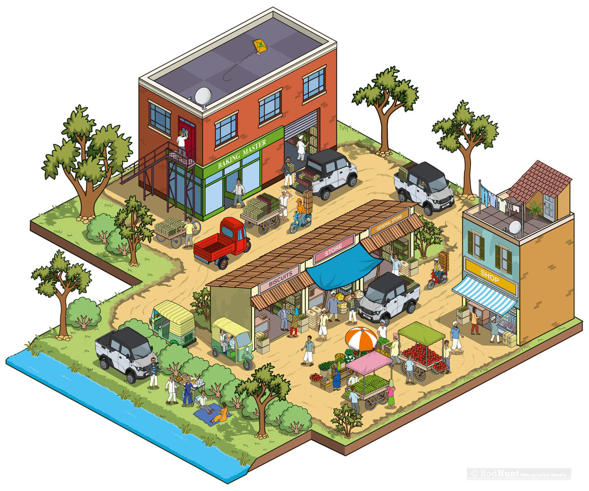 Isometric illustrations for business