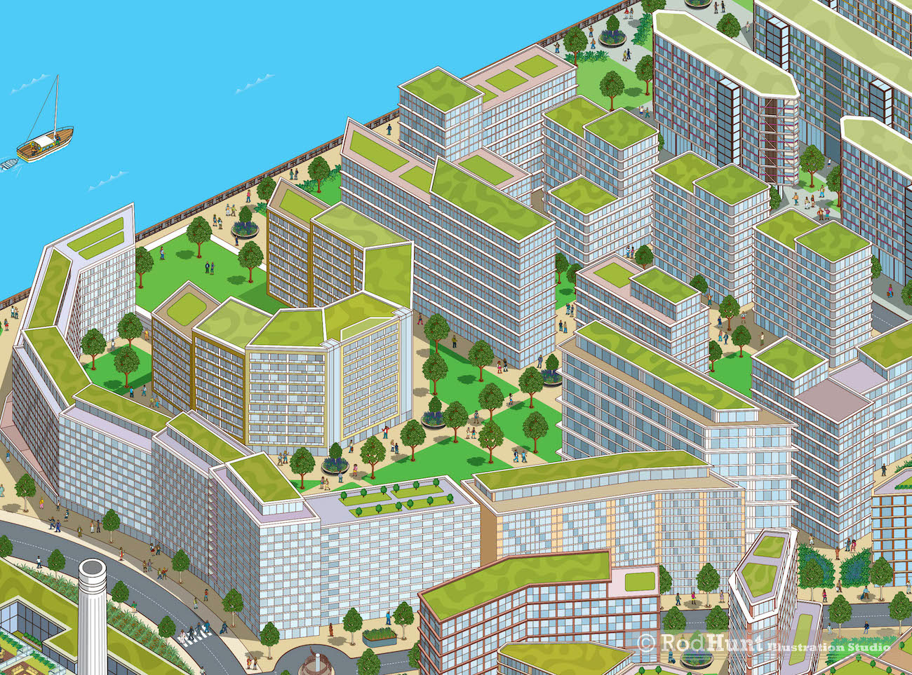 Future Phases - Battersea Power Station Development Map Illustration