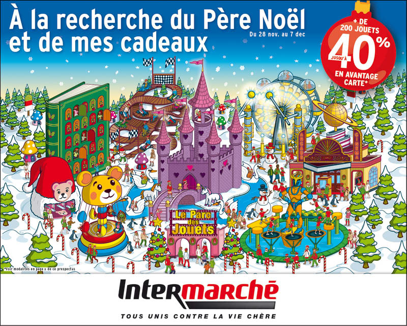 Fun and colourful Christmas Ad Campaign for Intermarché