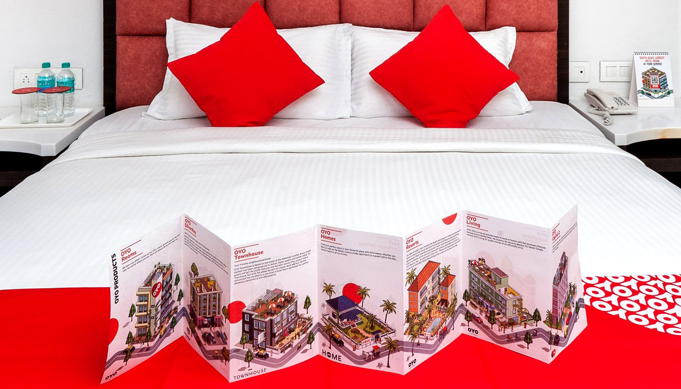 Hotel Room Welcome Book Illustration - Isometric cityscape illustration for hotel hospitality industry