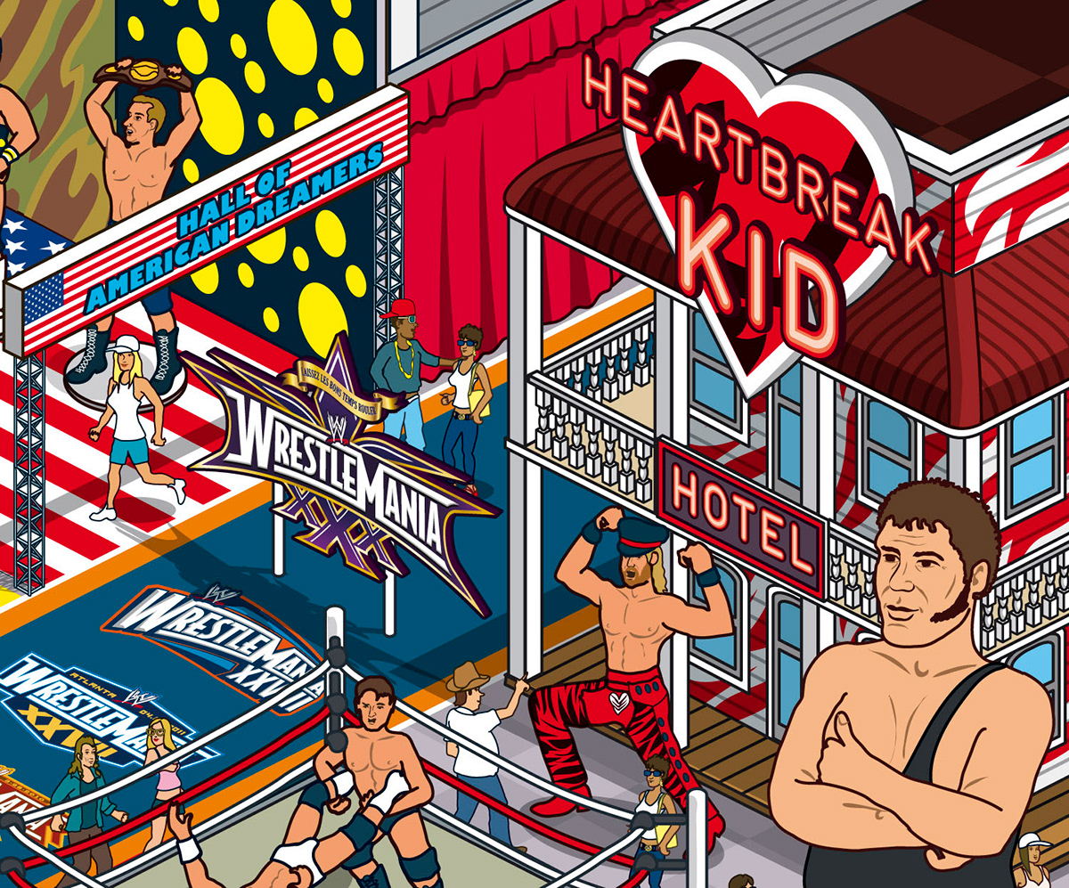 Detailed Isometric Illustration & Illustrated Maps by Rod Hunt - WWE ...