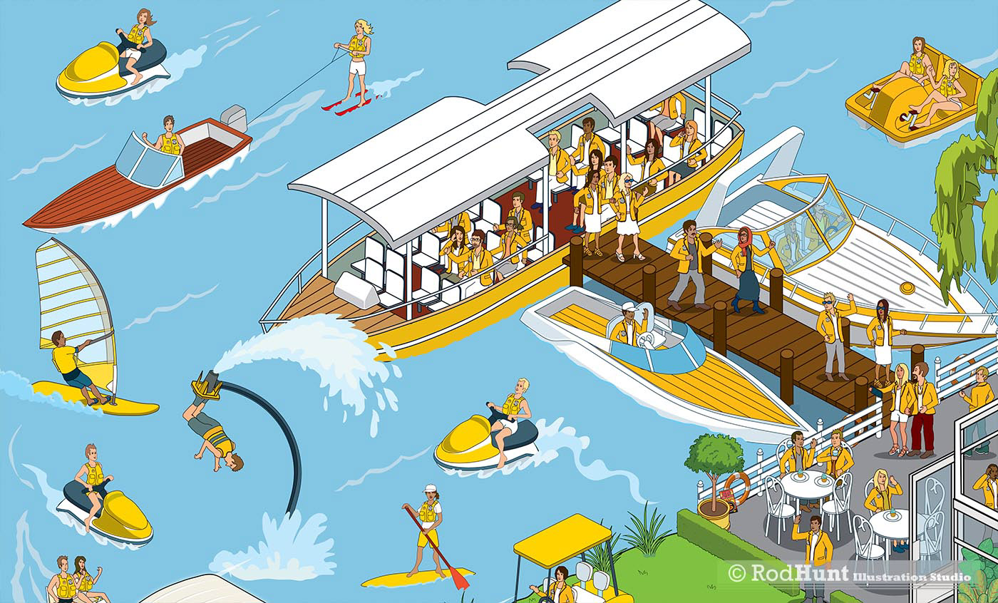 Detailed Seek and find game illustration