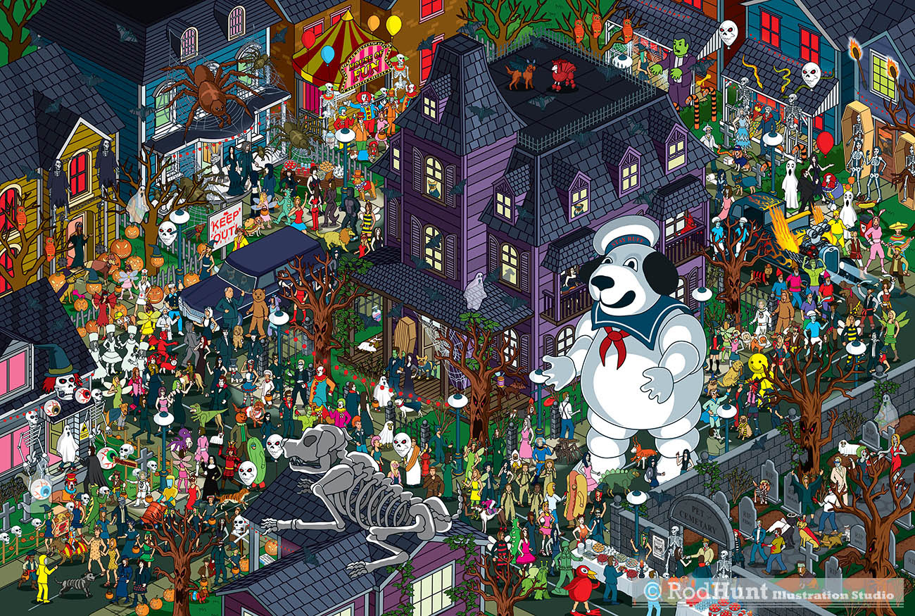 Halloween Search and find hidden picture dog book