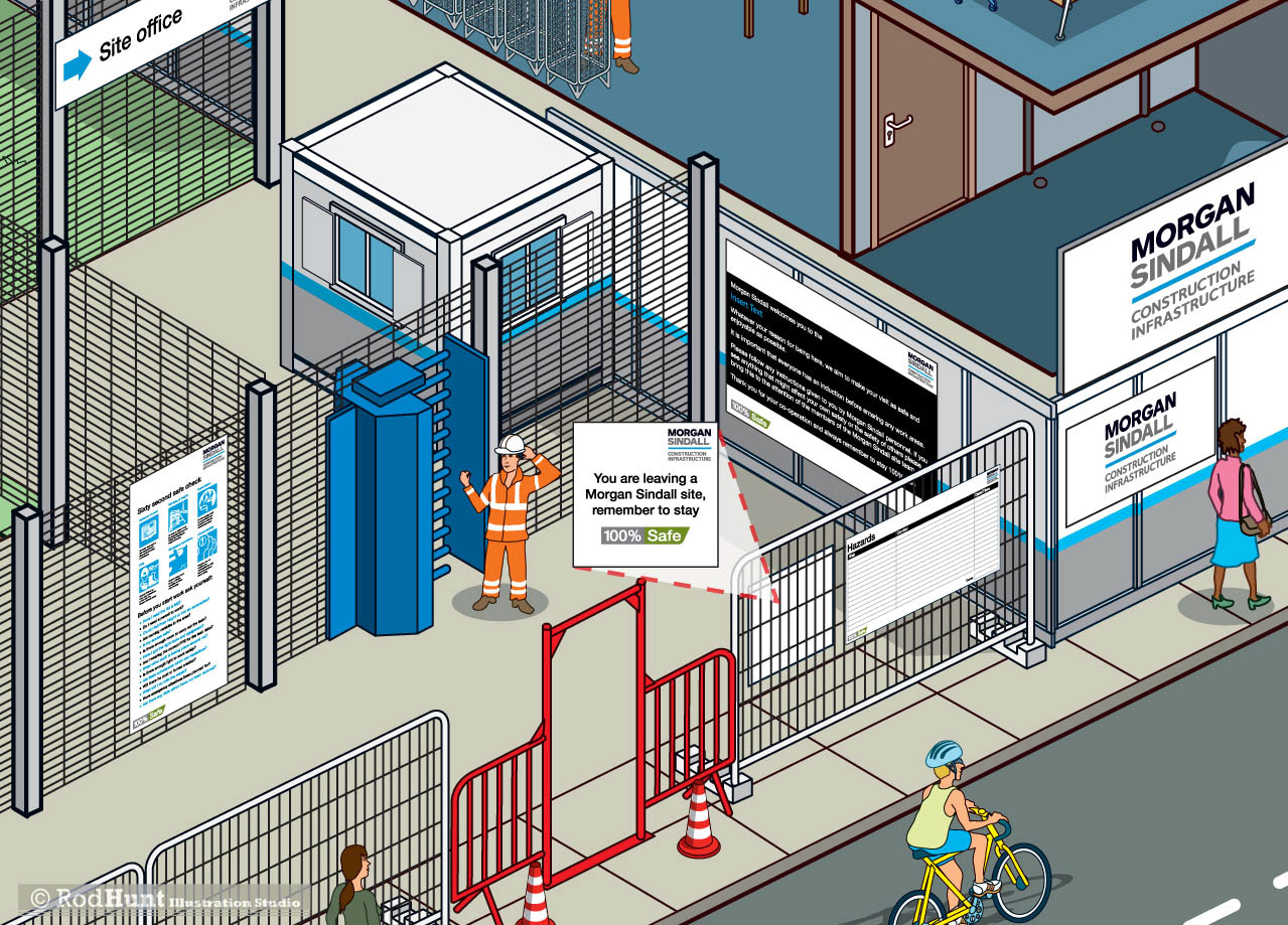 Full PPE guide illustrated for a large construction company