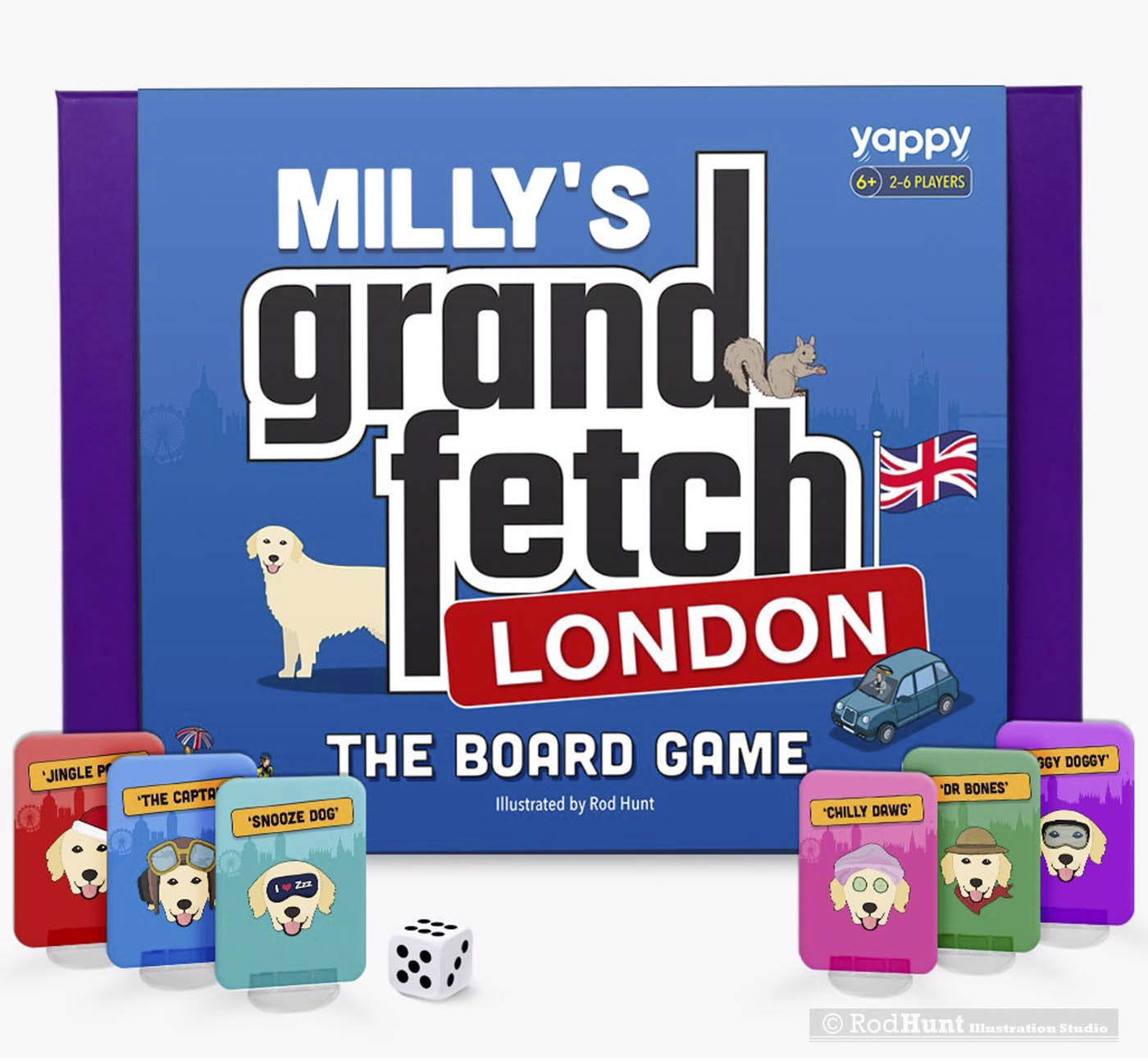Packaging design for illustrated Board Games for the family