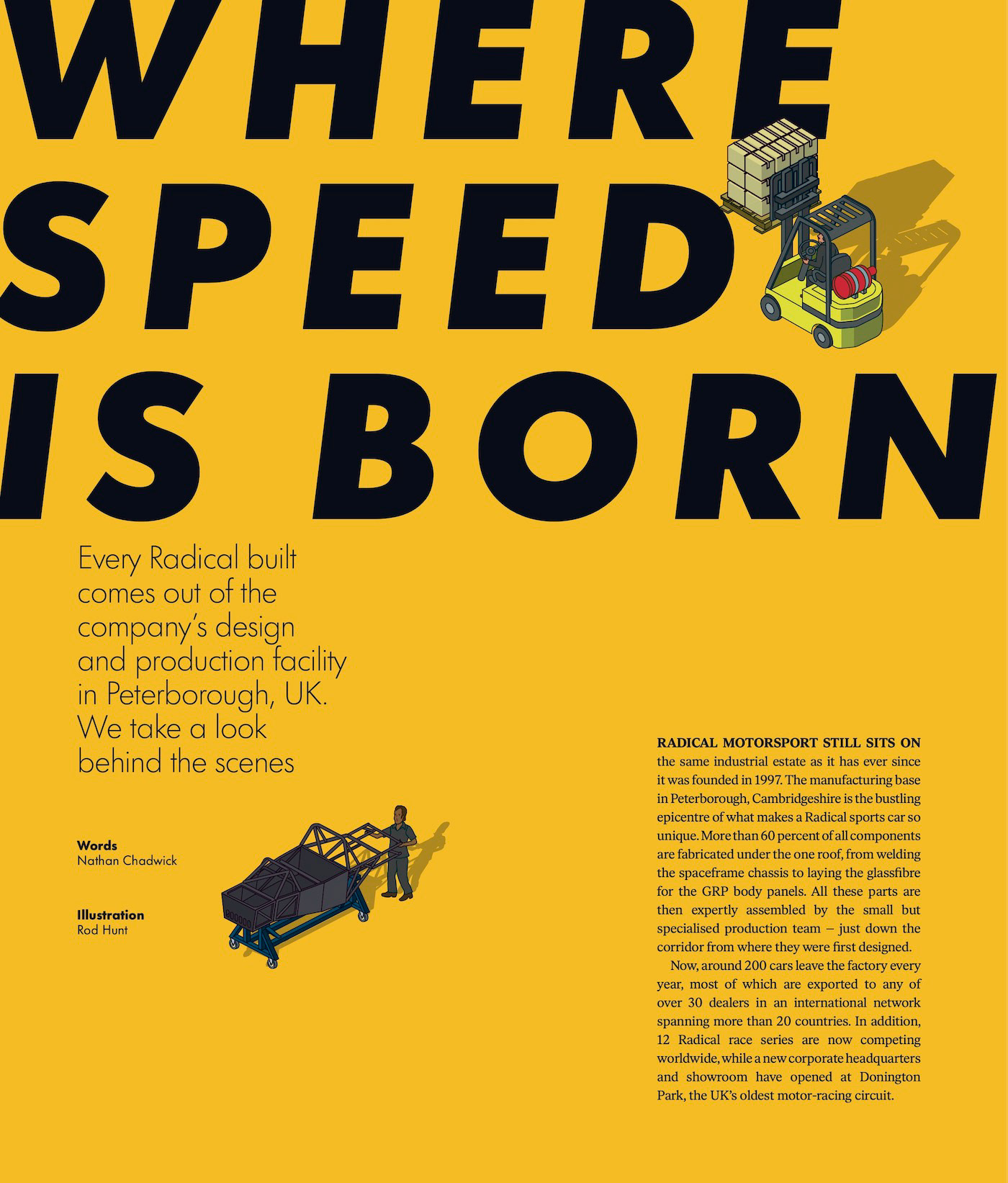 Radical Motorsports article illustrated by Rod Hunt