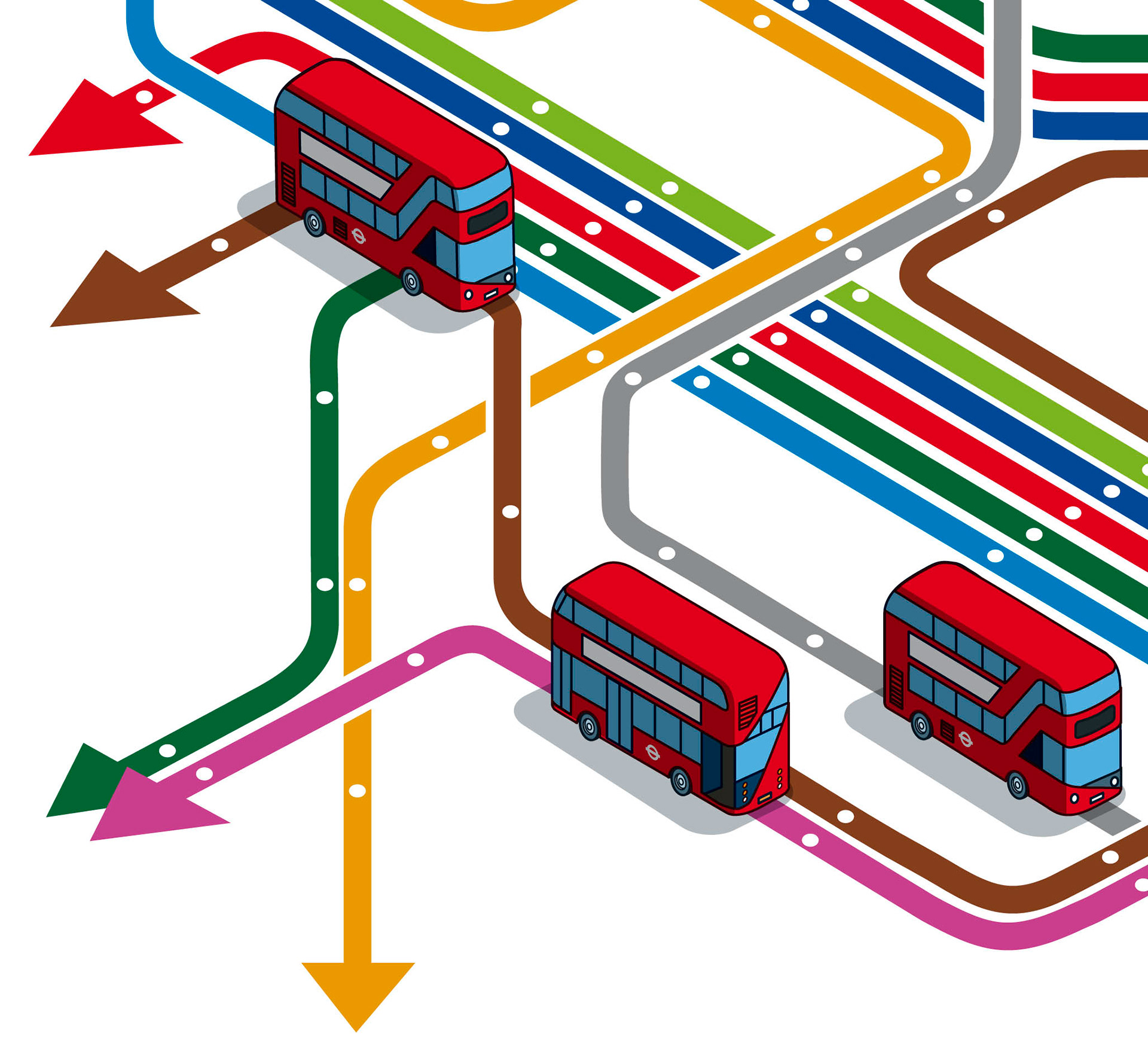London transport system illustrated
