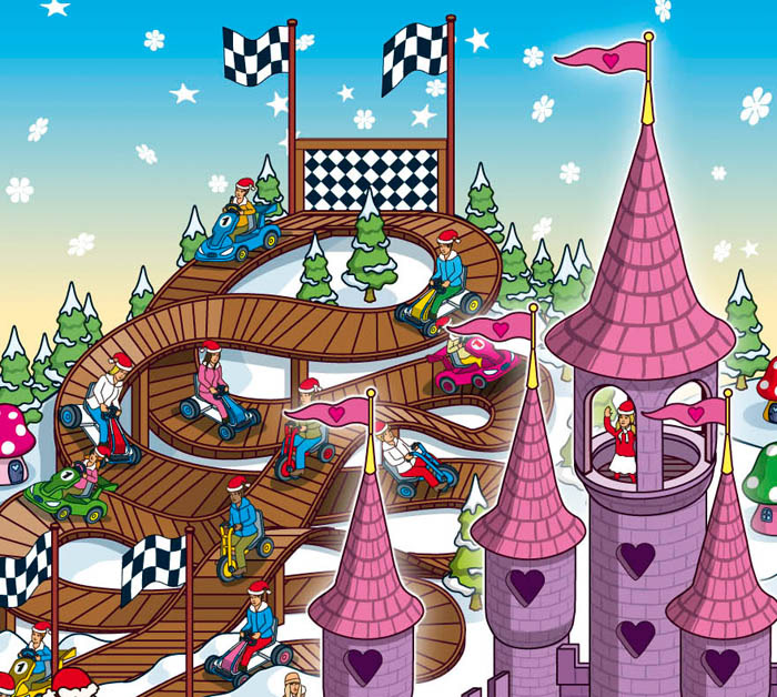 Fun illustrations for children at Christmas 