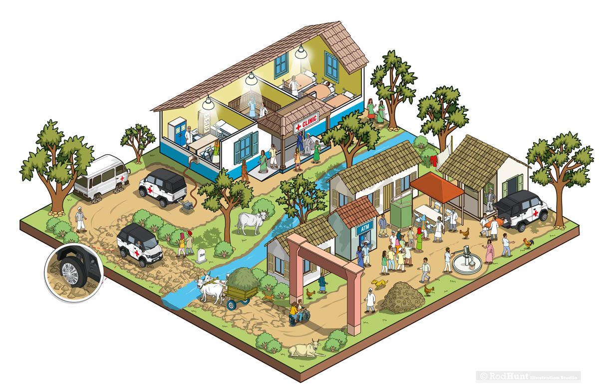 Storytelling and testimonial illustrations for an automotive advertising campaign 