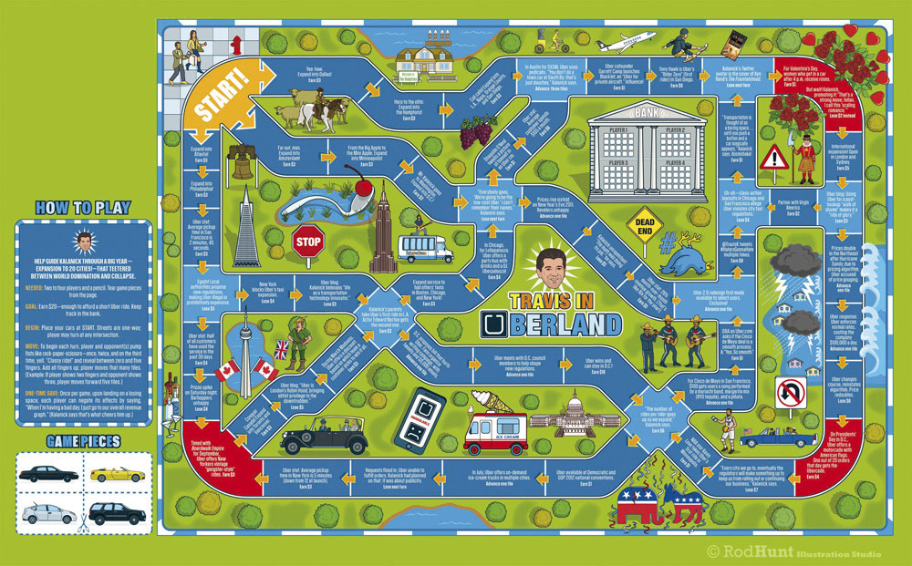 Illustrated Board Game - Editorial illustrations for Fast Company Magazine