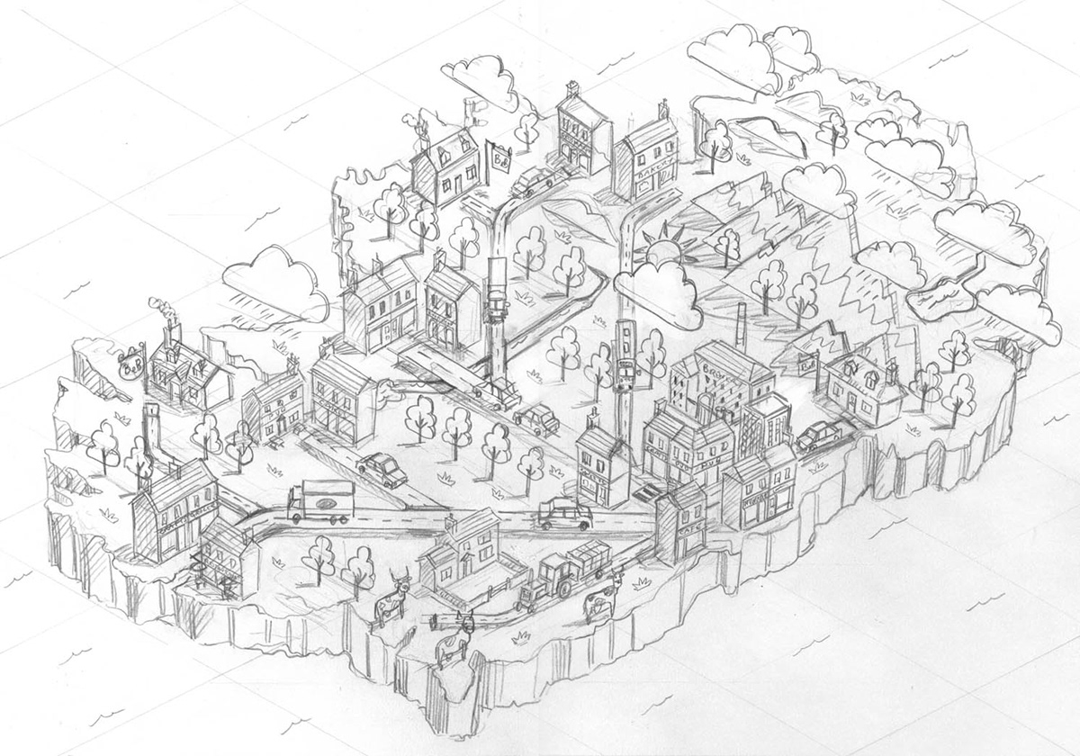 Detailed Isometric Illustration & Illustrated Maps by Rod Hunt ...