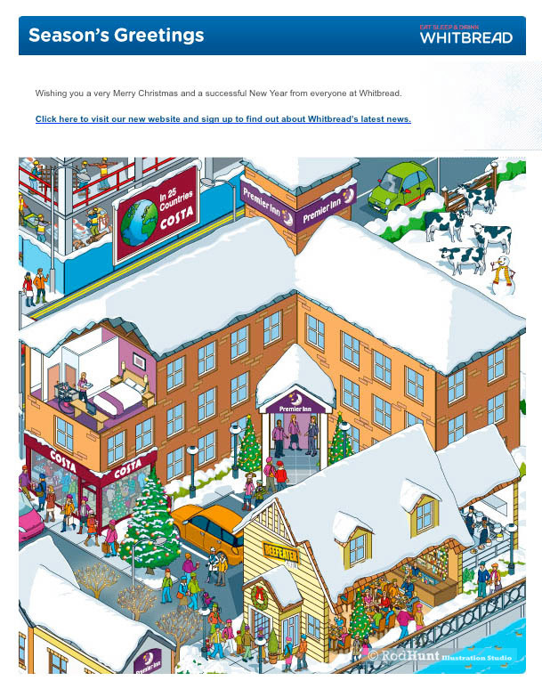 Corporate Christmas Message Illustration