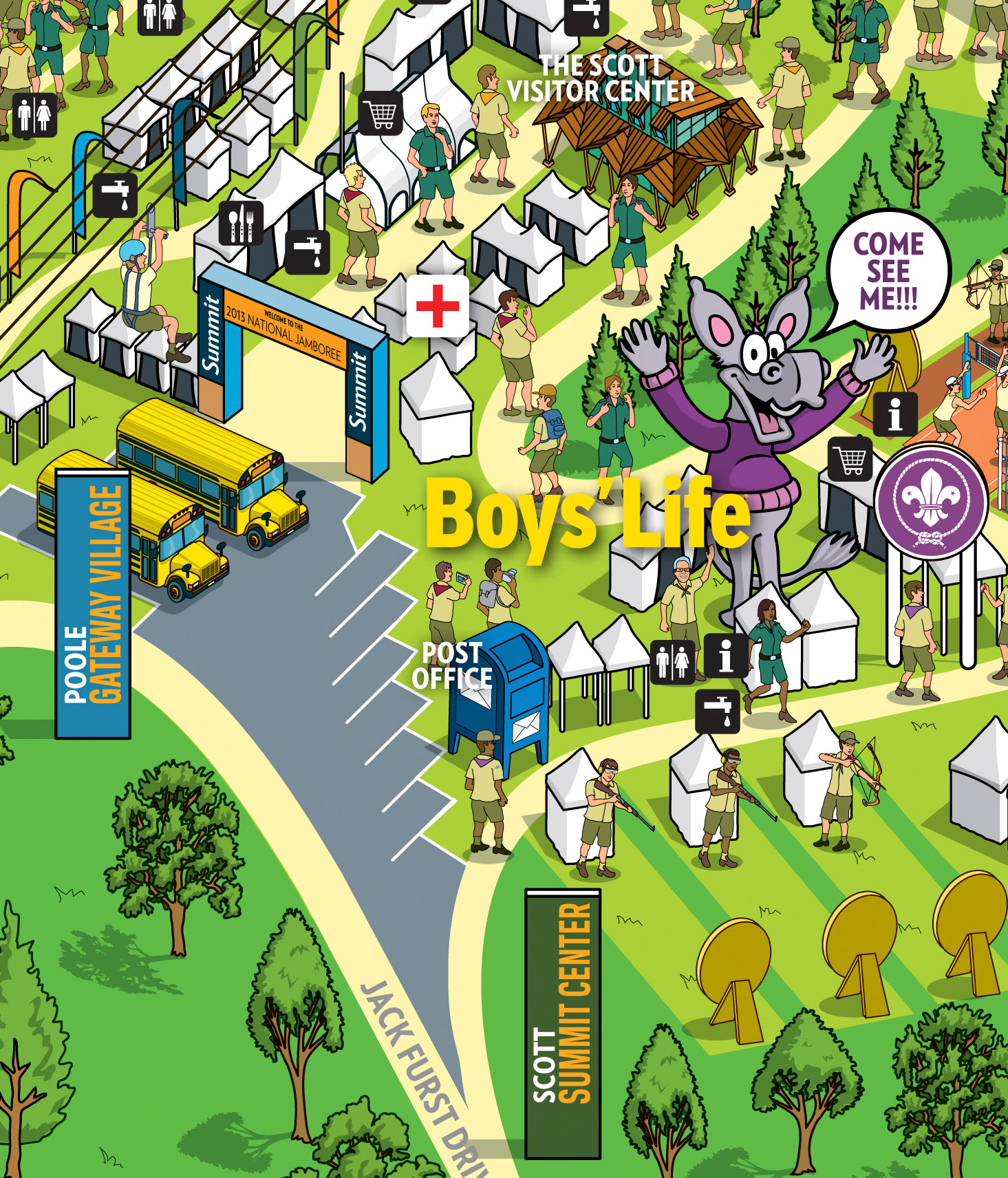 Illustrated Festival and event map