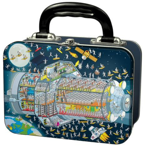 Official Licensed BBC Top Gear Where's Stig? Tin Tote - illustrated by Rod Hunt
