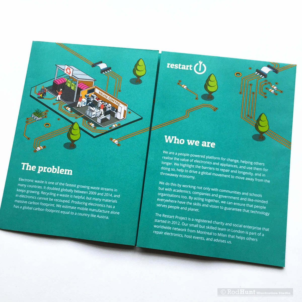 Information graphics Illustration - Design project using Isometric illustration