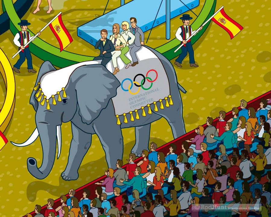 Editorial illustrations for a sports magazine