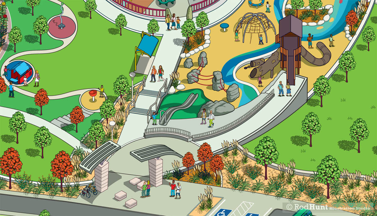 City Park Visitors guide Map Designer and illustrator