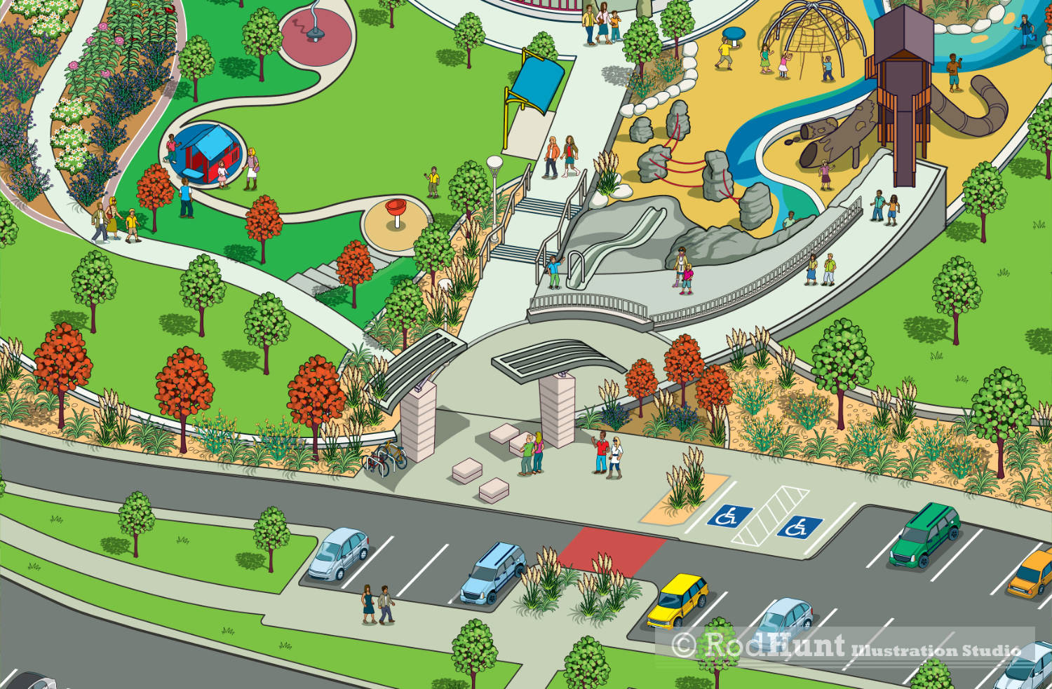 City Park Visitors guide Map Designer and illustrator