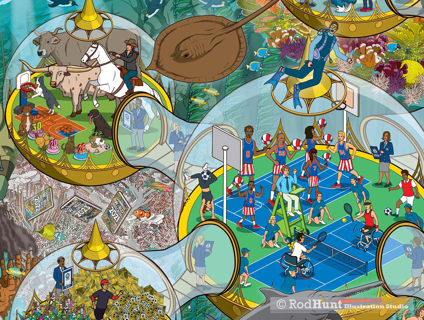 World Records Search and find Illustration 