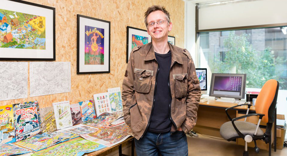 Rod Hunt in his artists studio at Second Floor Studios & Arts