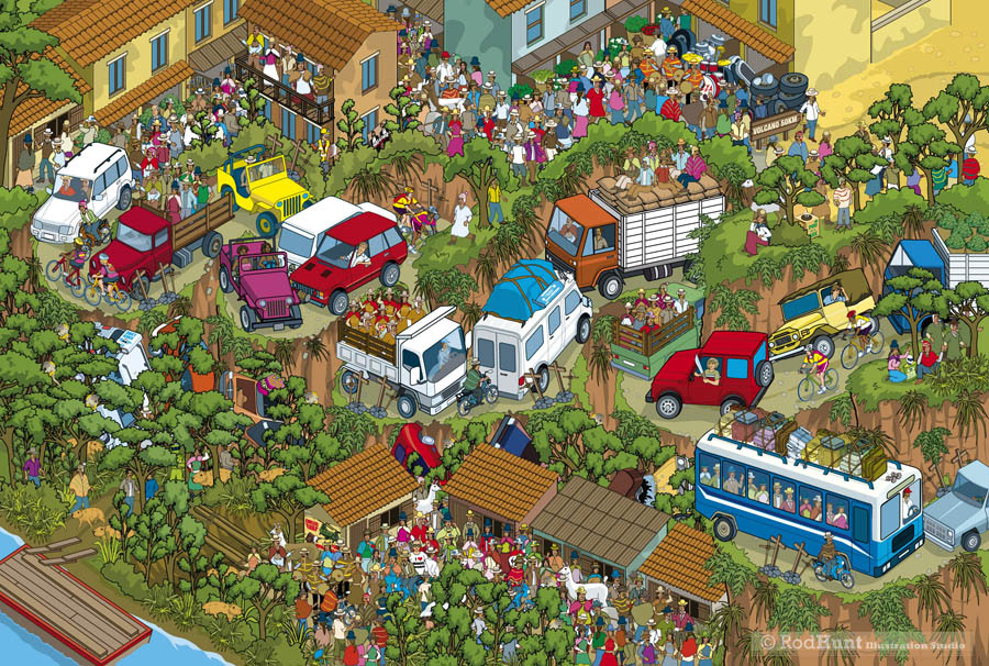 Road trip and travel illustrations for Top Gear