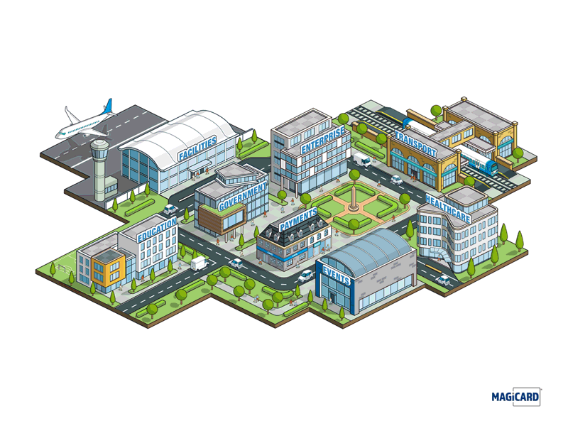 Isometric cutaway illustrations, infographics for business