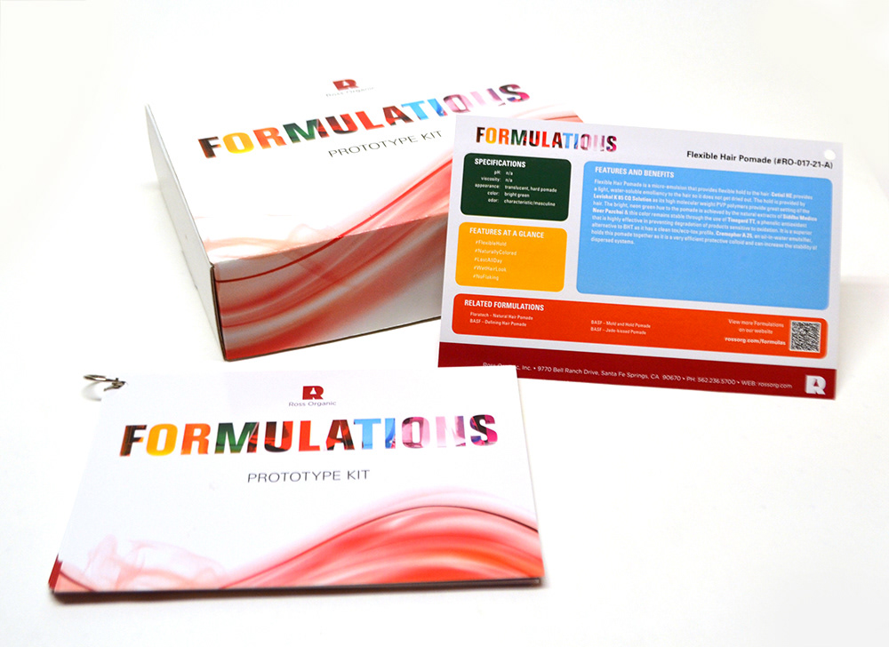 Prototype Kit in custom printed box w/ formulation card set