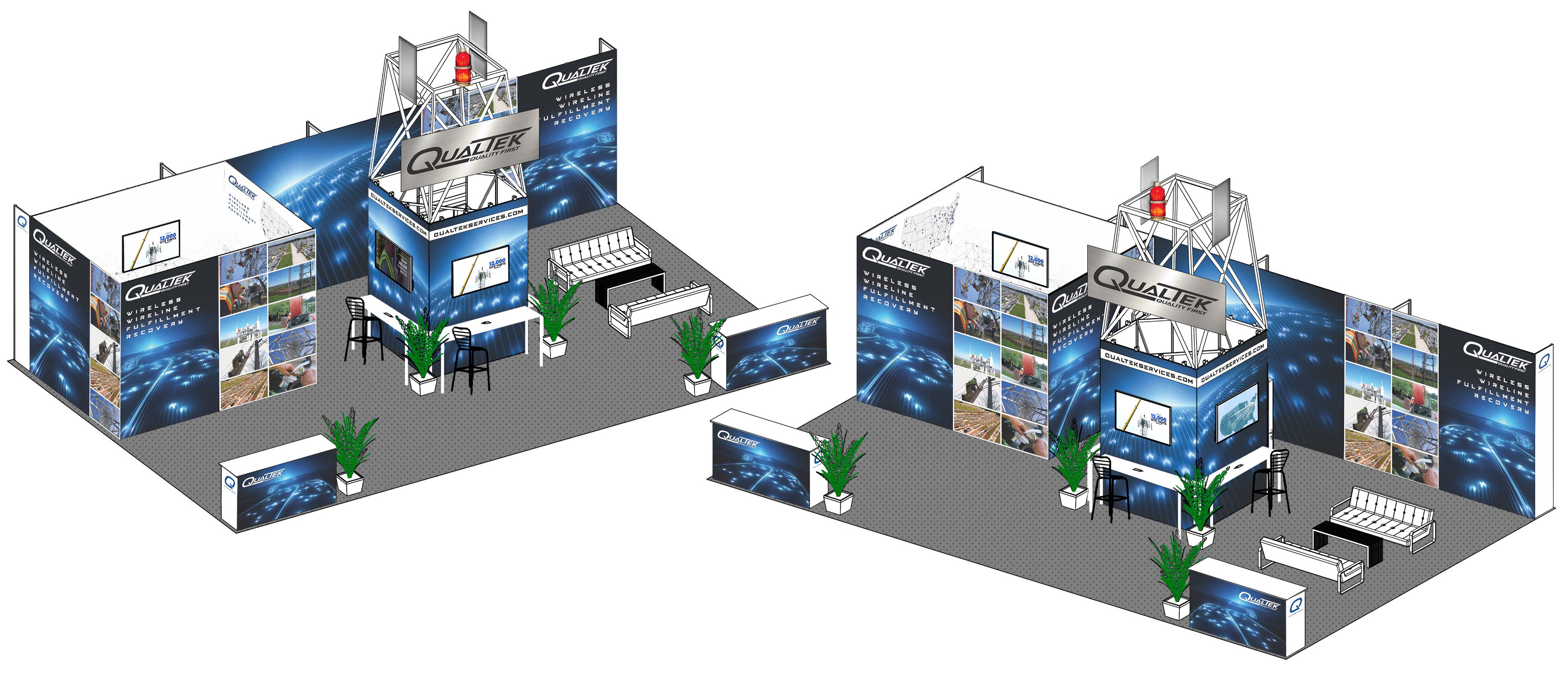 Mobile World Congress 2019: 1000 Sq. Ft Booth Mock-Up